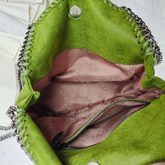 NWT STELLA MCCARTNEY Falabella Tote Bag Teal Kiwi Green - Picture 6 of 8
